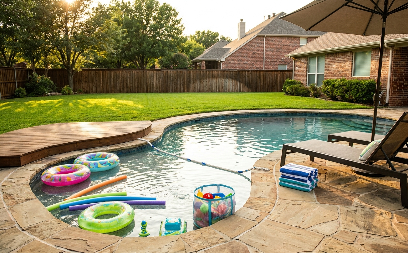 When One Backyard Pool Has to Serve Both Play and Training
